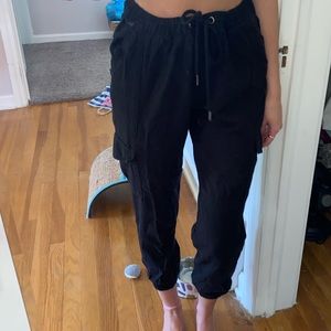 Black Rewash Cargo pants